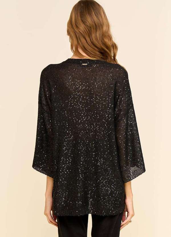 Zinco - Camiseta Zinco Oversized Decote Careca Manga Curta Alongada Preto Preto 3