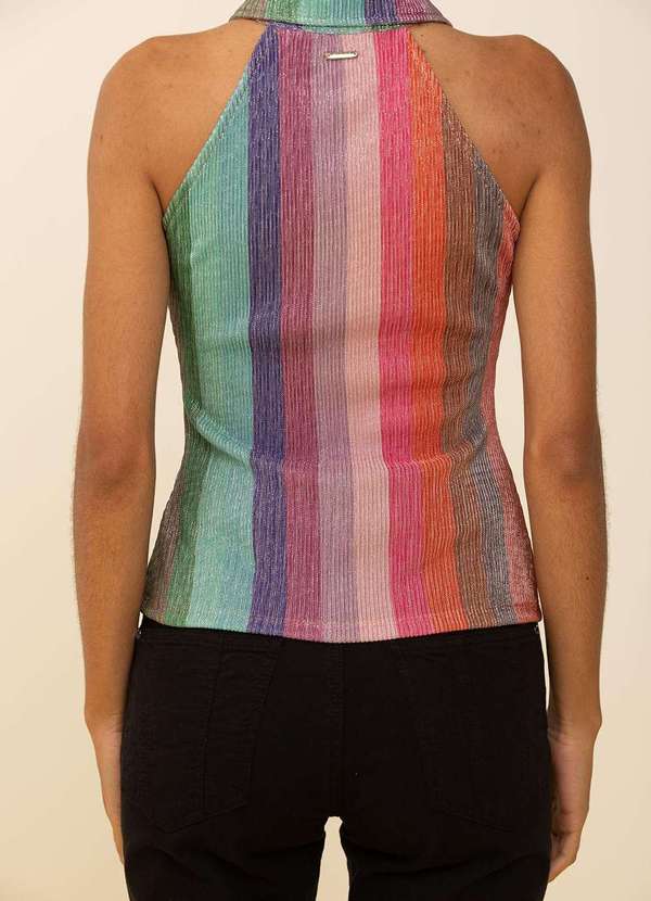 Zinco - Regata Zinco Ajustada Gola Alta Padrão Laranja Laranja 3