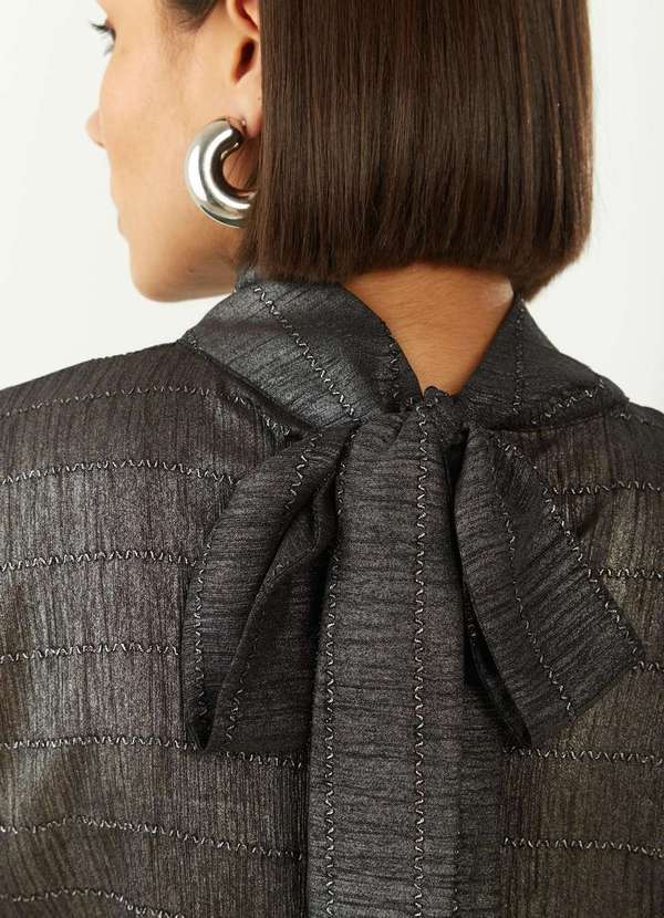 Zinco - Regata Zinco Ajustada Gola Alta Padrão Preto Preto 4