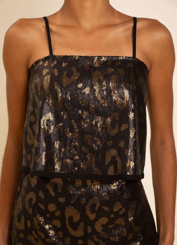 Zinco - Top Zinco Decote Reto Alça Fina Preto Preto 2