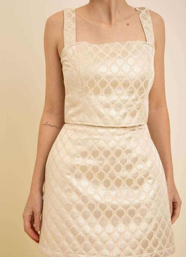 Zinco - Top Zinco Decote Reto Alça Larga Off White Branco 2