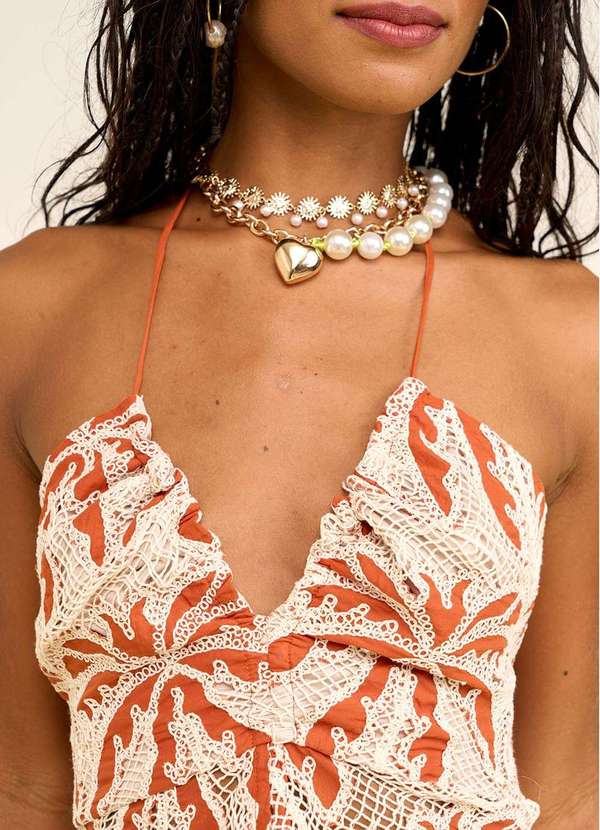 Zinco - Top Zinco Decote Transpassado Alça Fina Marrom Marrom