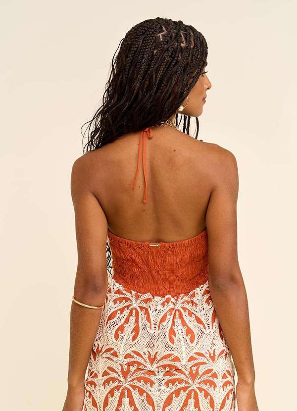 Zinco - Top Zinco Decote Transpassado Alça Fina Marrom Marrom 4