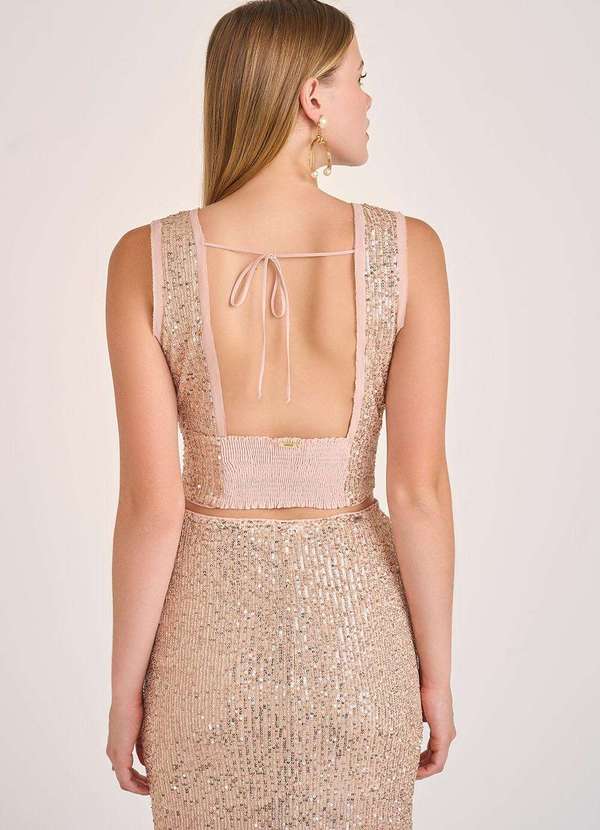 Zinco - Top Zinco Decote V Alça Larga Rosa Rosa 3