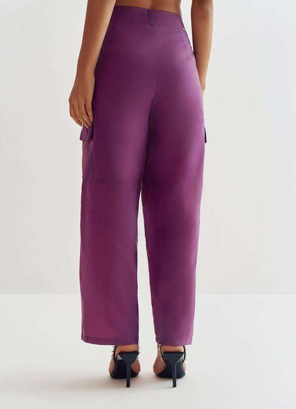 Zinco - Calca Lebôh Reta Cós Alto Bolso Lateral Roxo Roxo 4