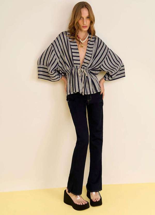 Zinco - Calça Zinco Boot Cut Alta Azul Azul 2