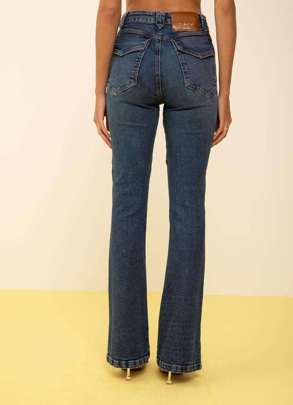 Zinco - Calça Zinco Boot Cut Alta Azul Azul 3