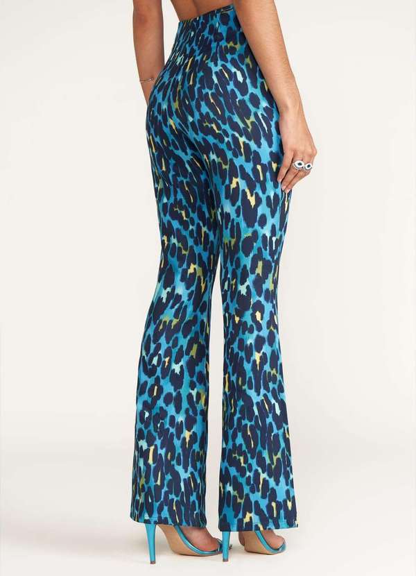 Zinco - Calca Zinco Boot Cut Cós Alto Básica Azul Azul 3