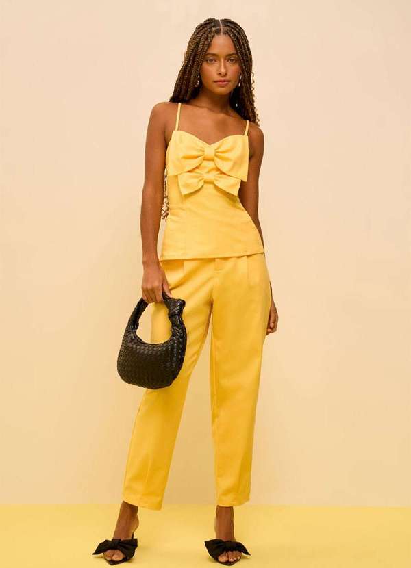 Zinco - Calça Zinco Cenoura Alta Amarelo Amarelo