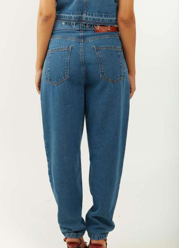 Zinco - Calça Zinco Cenoura Alta Azul Azul