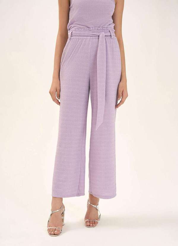 Zinco - Calca Zinco Clochard Cós Alto com Faixa Lilas Rosa 2