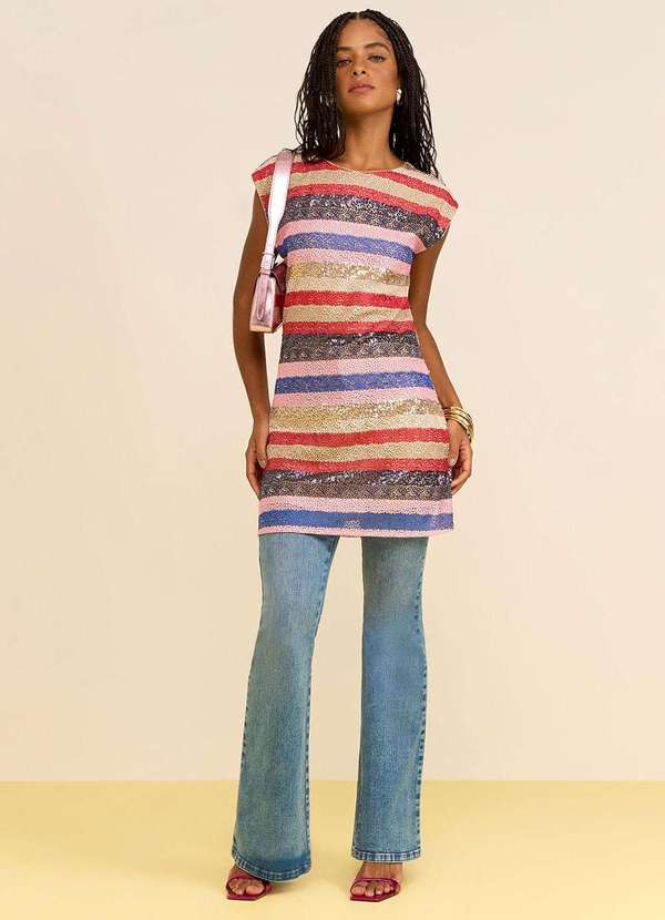 Zinco - Calça Zinco Flare Alta Azul Azul