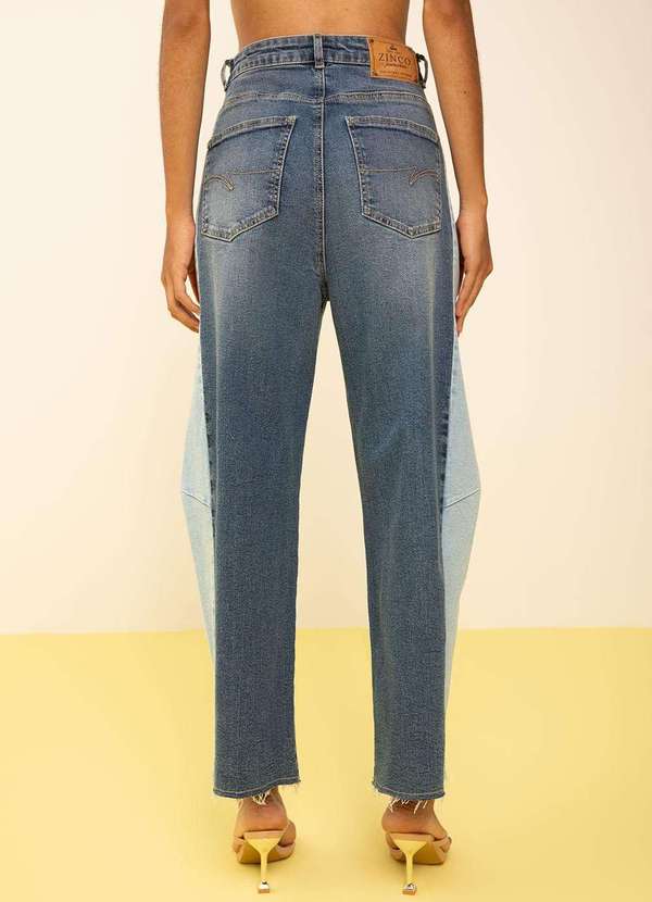 Zinco - Calça Zinco Mom Alta Azul Azul 2