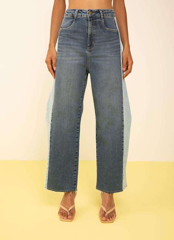 Zinco - Calça Zinco Mom Alta Azul Azul 3