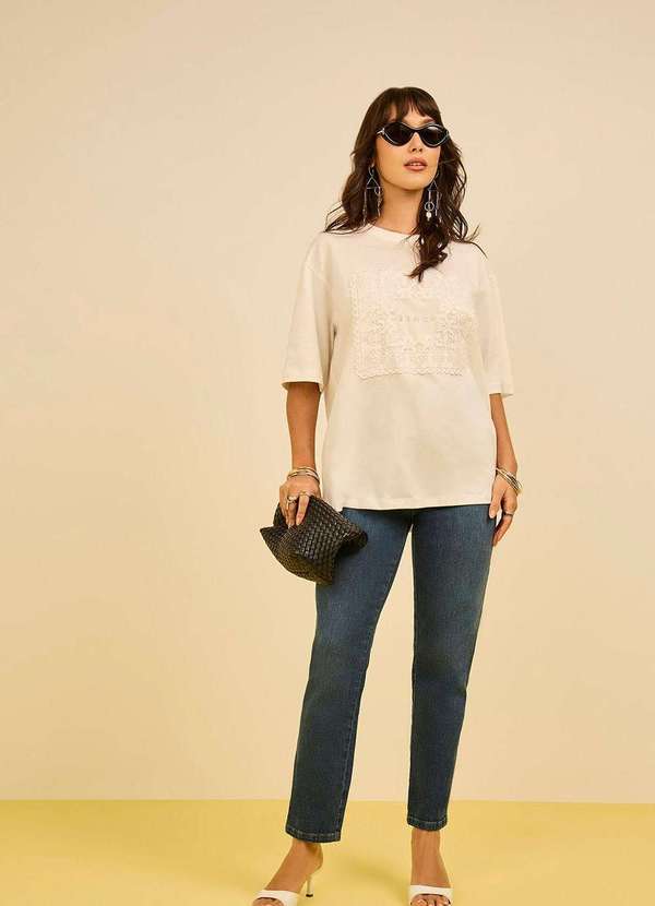 Zinco - Calça Zinco Mom Alta Azul Azul