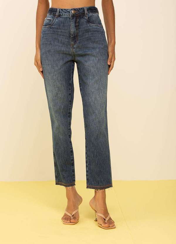 Zinco - Calça Zinco Mom Média Azul Azul 2