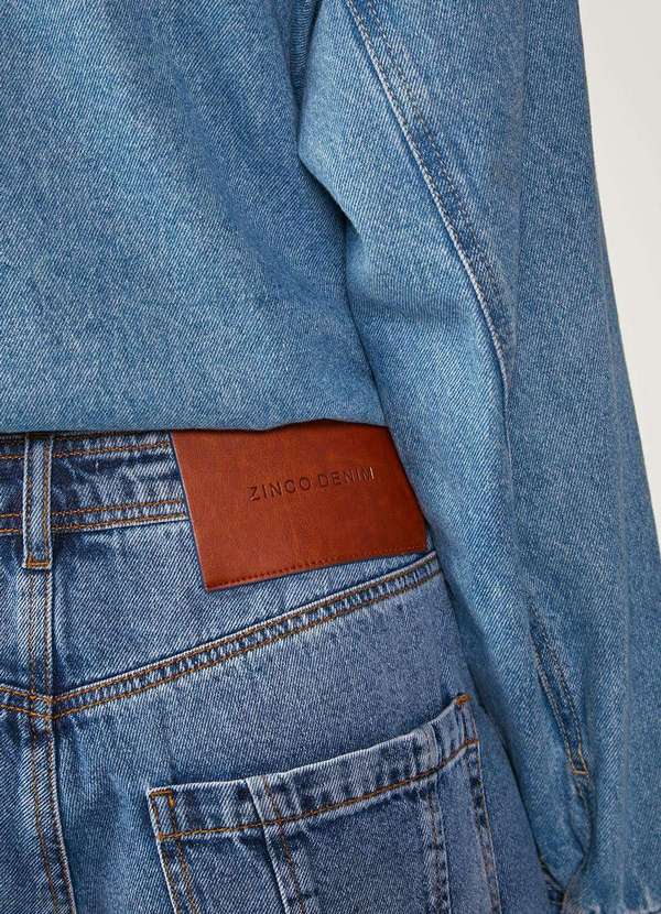 Zinco - Calça Zinco Pantacourt Alta Azul Azul 3