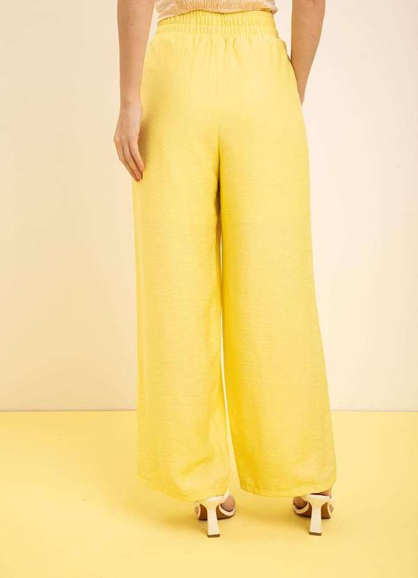 Zinco - Calça Zinco Pantalona Alta Amarelo Amarelo 2