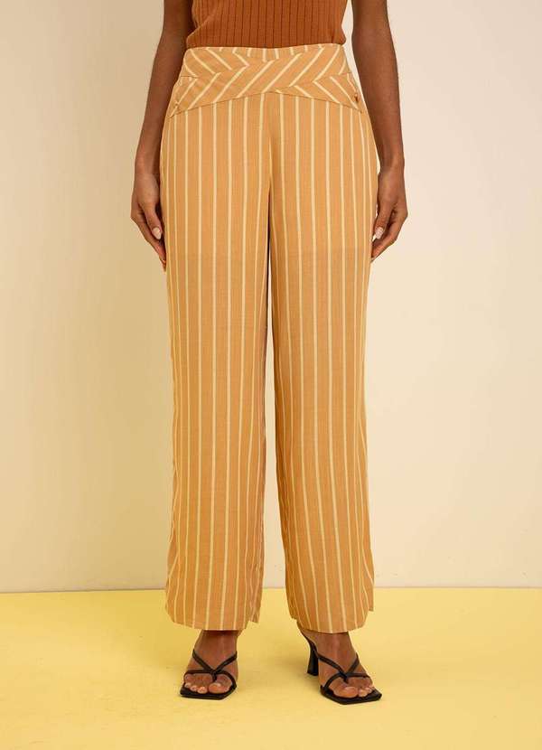 Zinco - Calça Zinco Pantalona Alta Marrom Marrom 3