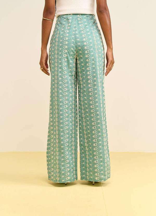 Zinco - Calça Zinco Pantalona Alta Verde Verde