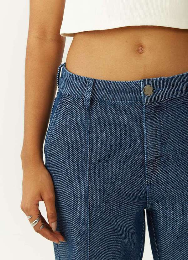 Zinco - Calça Zinco Reta Alta Azul Azul 3