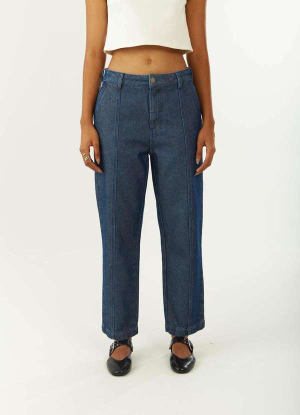 Zinco - Calça Zinco Reta Alta Azul Azul 4