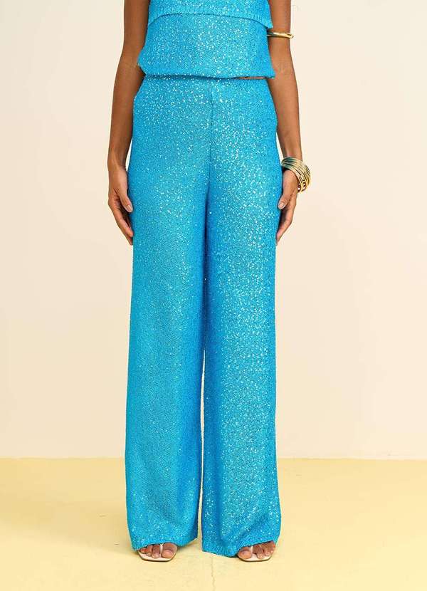 Zinco - Calça Zinco Reta Alta Azul Azul 4