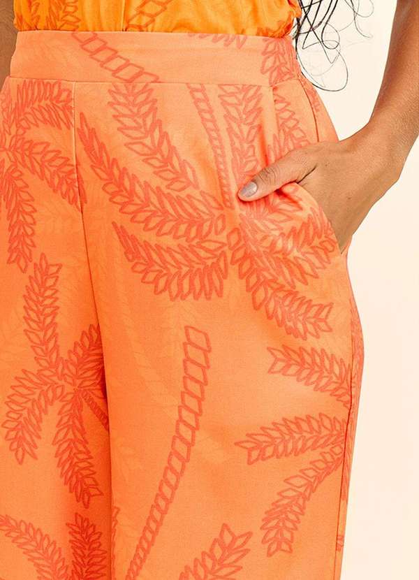 Zinco - Calça Zinco Reta Alta Laranja Laranja 4