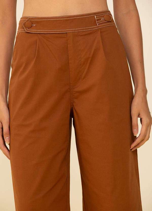 Zinco - Calça Zinco Reta Alta Marrom Marrom 4