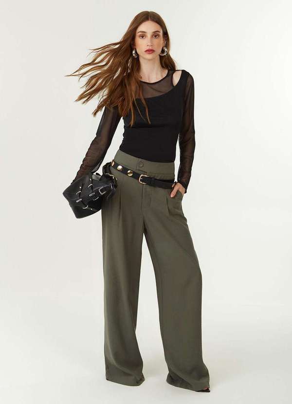 Zinco - Calça Zinco Reta Alta Verde Verde