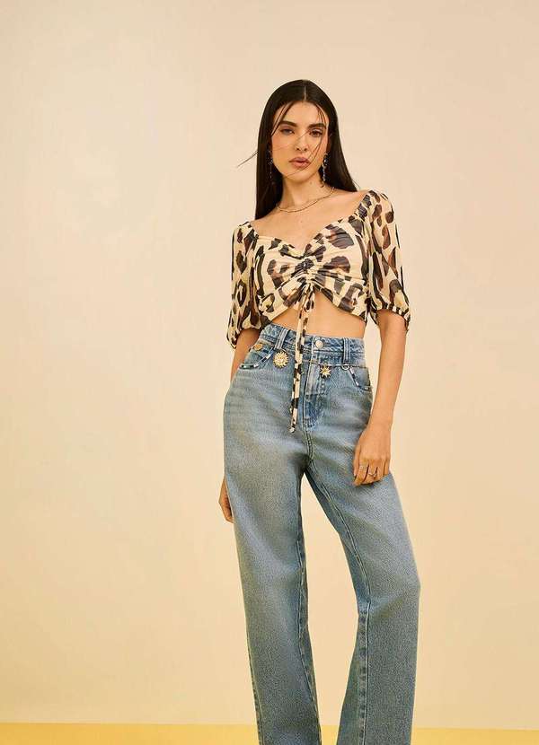 Zinco - Calça Zinco Reta Média Azul Azul