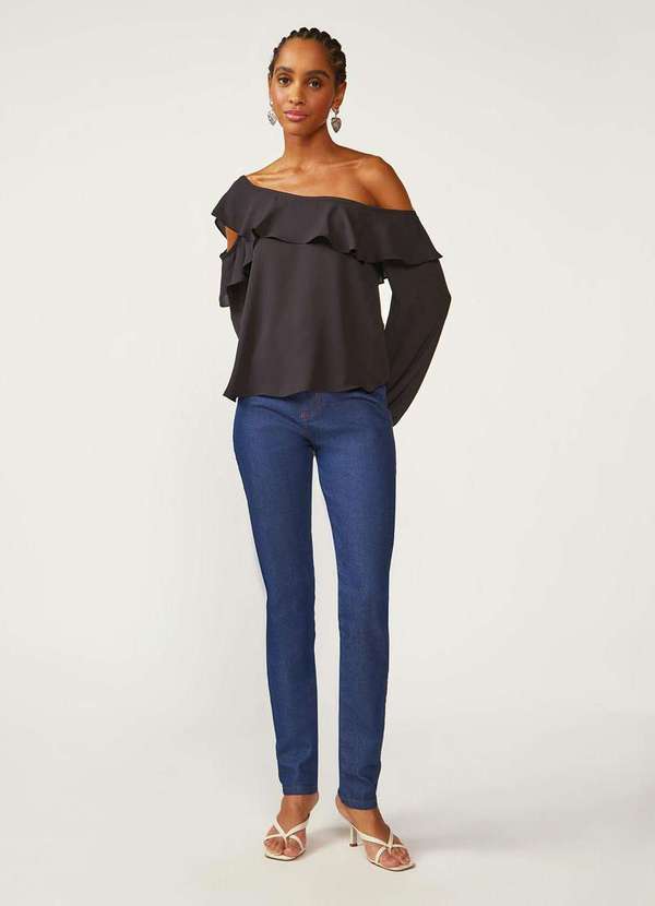 Zinco - Calça Zinco Skinny Alta Azul Azul