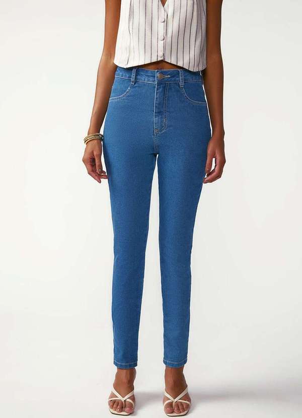 Zinco - Calça Zinco Skinny Alta Azul Azul 2