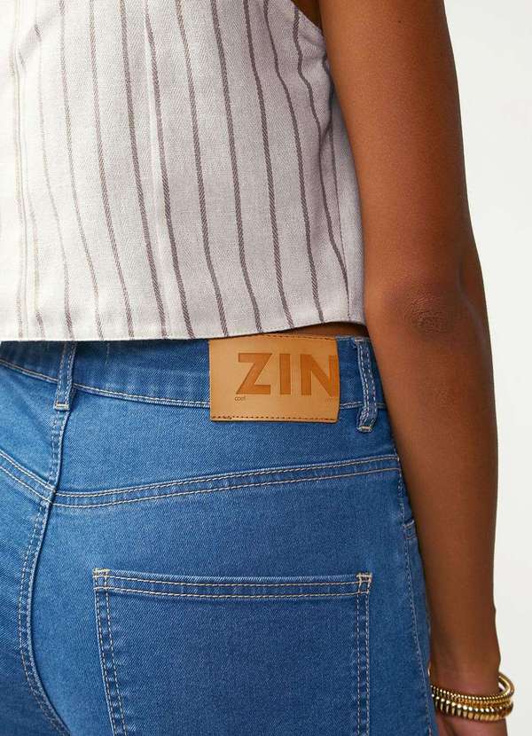 Zinco - Calça Zinco Skinny Alta Azul Azul 3