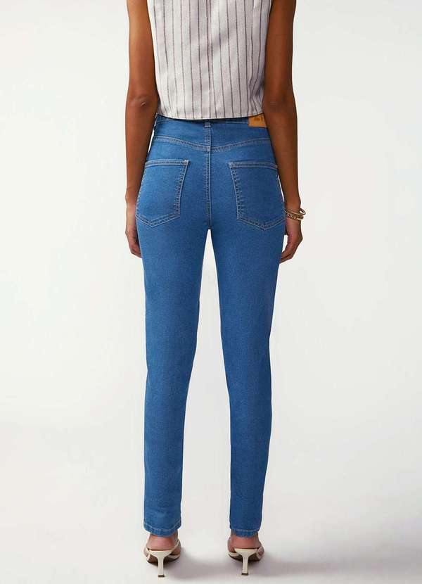 Zinco - Calça Zinco Skinny Alta Azul Azul 4
