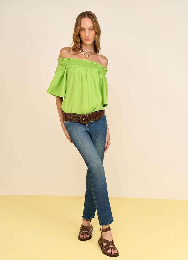 Zinco - Calça Zinco Skinny Alta Azul Azul