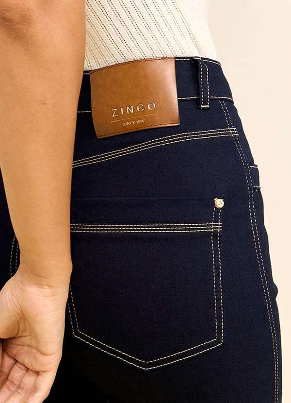 Zinco - Calça Zinco Skinny Alta Azul Azul