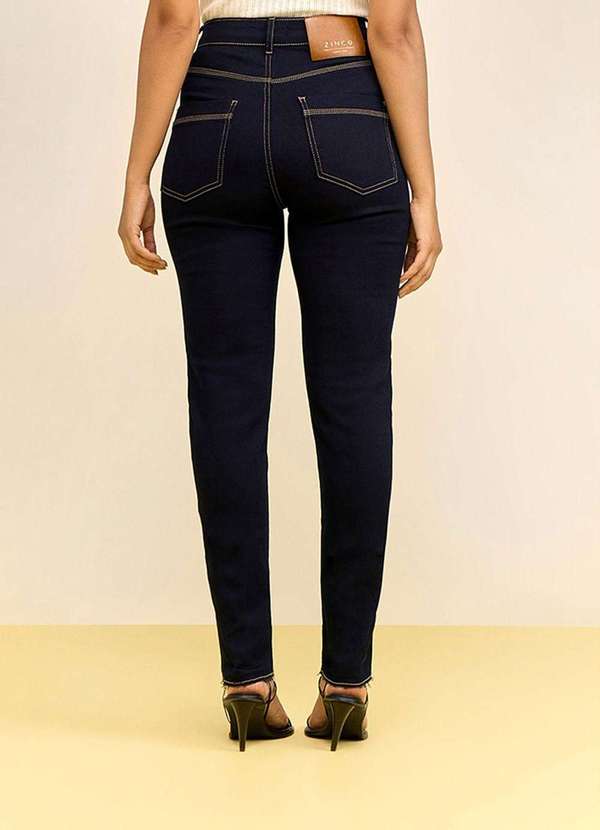 Zinco - Calça Zinco Skinny Alta Azul Azul 2
