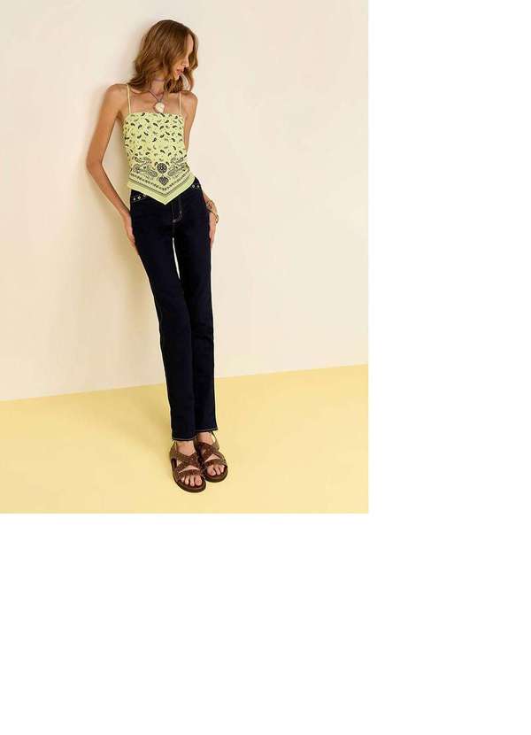 Zinco - Calça Zinco Skinny Alta Azul Azul 4