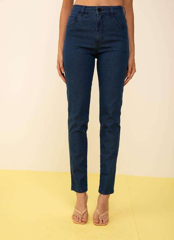 Zinco - Calça Zinco Skinny Alta Azul Azul