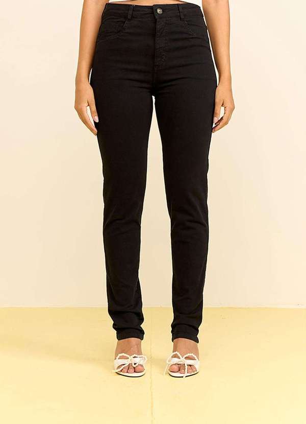 Zinco - Calça Zinco Skinny Alta Preto Preto 4
