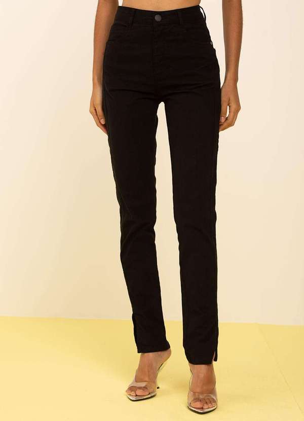 Zinco - Calça Zinco Skinny Alta Preto Preto 2
