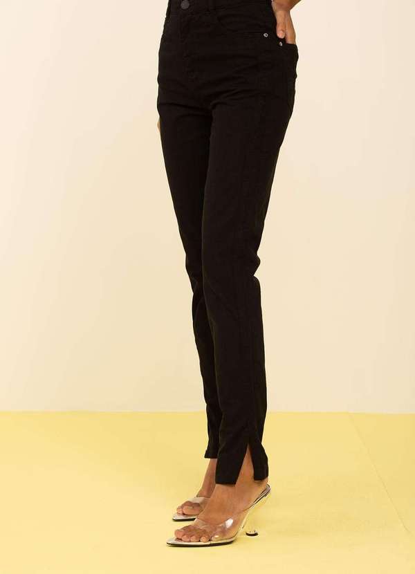 Zinco - Calça Zinco Skinny Alta Preto Preto 3