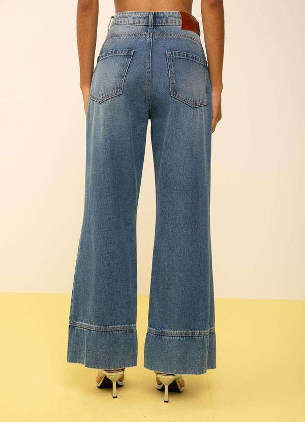 Zinco - Calça Zinco Wide Alta Azul Azul 4