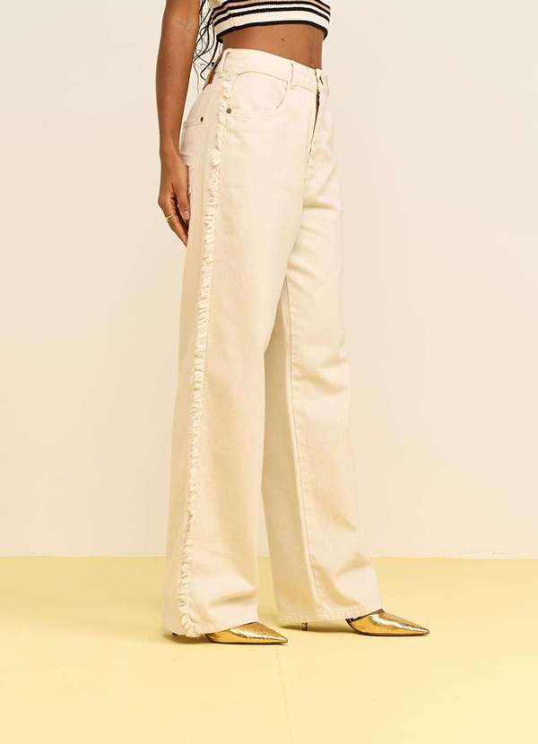 Zinco - Calça Zinco Wide Alta Off White Branco 3