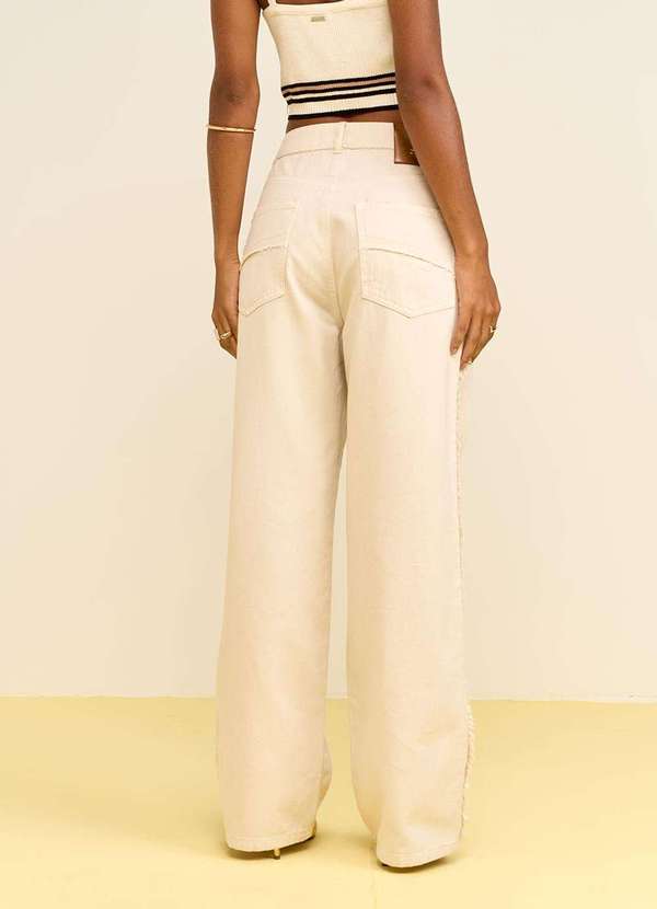 Zinco - Calça Zinco Wide Alta Off White Branco 4