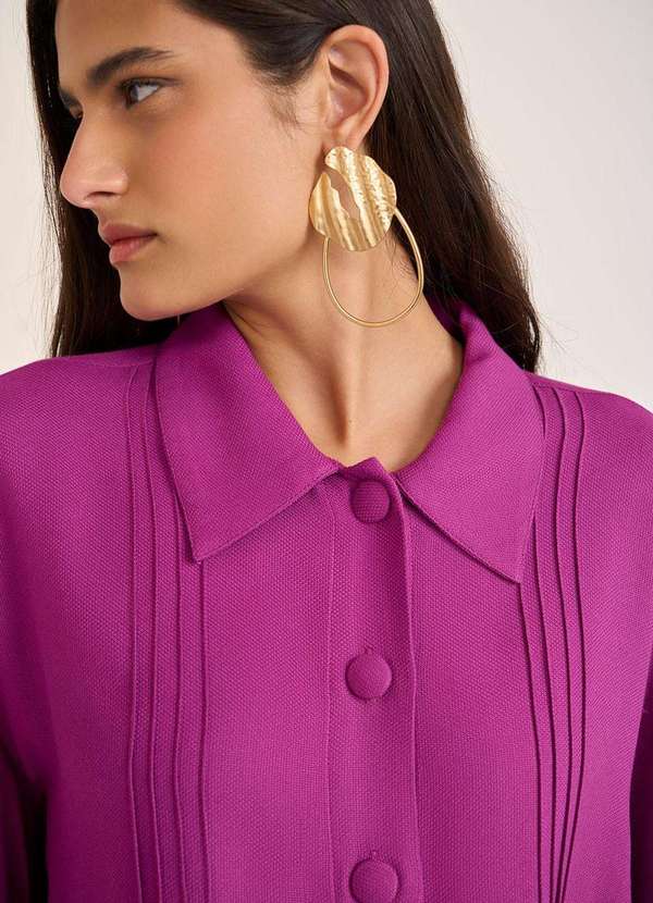 Zinco - Camisa Zinco Manga Curta com Botões Rosa Rosa 3