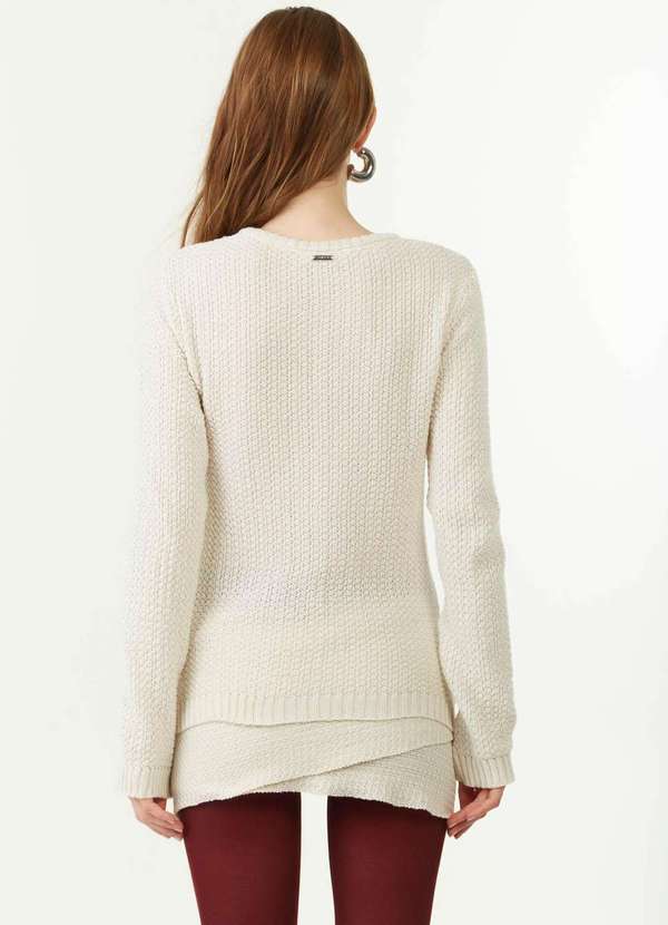 Zinco - Colete Zinco Solto sem Manga Padrão Off White Branco 4