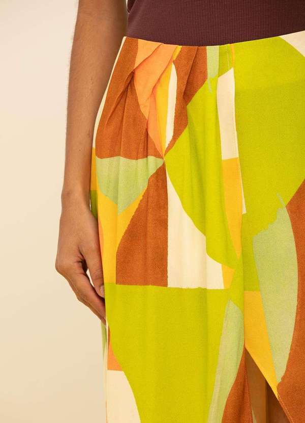 Zinco - Saia Zinco Lápis Alta Midi Verde Verde 3