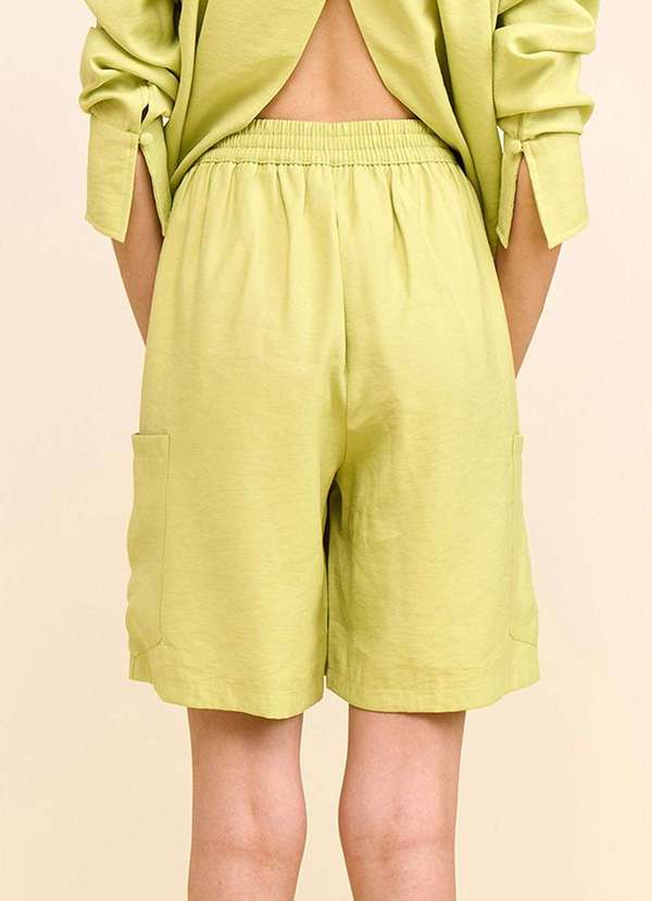 Zinco - Bermuda Zinco Reta Alta Verde Verde